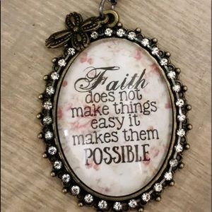 Faith does not make things easy it makes them possible necklace